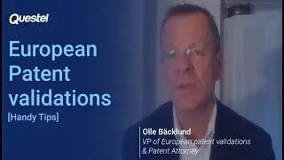 [Handy Tips] Validation of European Patent with Olle B&auml;cklund