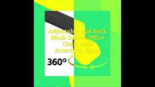 Adjustable Mid Back Mesh Swivel Office Chair with Armrests, Black