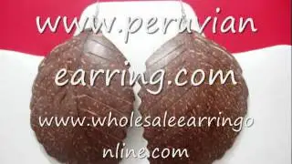 Coconut Earrings Coconut Shell Leaf style 104