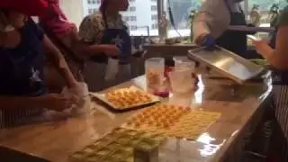 Participants at a pineapple tarts bake-out session at All Spice Institute