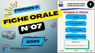 Fiche orale n&deg;7 - Dynamique du v&eacute;hicule - Permis C