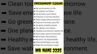 Environment day Slogans | #environment | #slogans | @MRNANI2225 | #writing