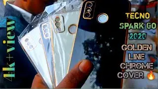 Tecno Spark Go 2020 || golden line premium TPU crome cover ||  just Rs 60! *Mobile cover Trick*