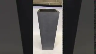 Contemporary Grey Concrete Square Taper Planter