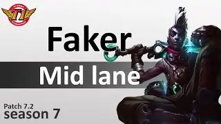 SKT T1 Faker : Ekko vs Cassiopeia | Mid lane | KR LOL | Patch 7.2 | Season7