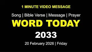 Word Today-2033 | Bro RSV | One-Minute Video Message (Malayalam) | 20 February 2026