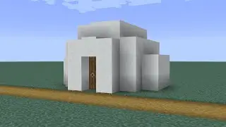 Как построить дом среднего размера в Minecraft Village 1 (1.14 снежная тундра)