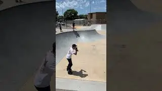 First big drop in on quarter pipe at box hill skatepark