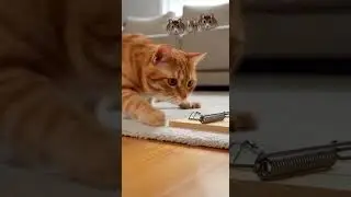LOL! Mice play smart&mdash;cat walks right into it? Watch the clever escape #funny #pets #animals