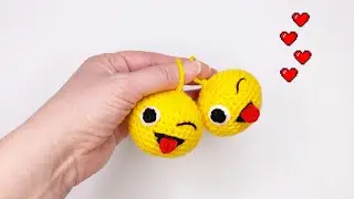 ❤️Брелок смайлик крючком | Легко и просто❤️ #amigurumilover #crochet