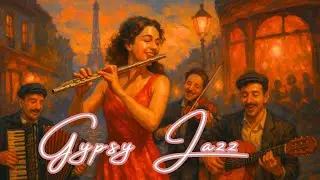 Parisian Flute Jazz Manouche| Lively Gypsy Swing with Violin, Accordion & Guitars