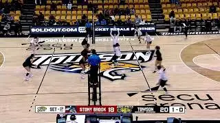 2025 CAA Volleyball Championship QF - No. 6 Stony Brook 3, No. 3 Towson 1