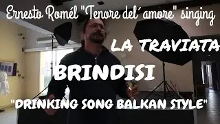 Croatia &acute;s best tenor  singing Brindisi from La Traviata ( drinking song )