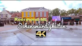 4K - Sehensw&uuml;rdigkeiten Roermond NL - Marktplatz Rathaus Kirche Dom Kathedrale Steinerne Br&uuml;cke