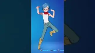 INTRODUCING.. - BULMA SKIN Showcase with All Fortnite Dances & Emotes! (Fortnite x Dragon Ball)
