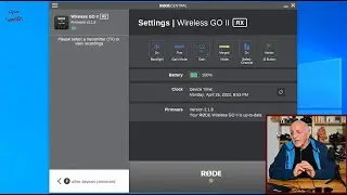 Rode Wireless GO II  شرح مفصل لبرنامج الكومبيوتر المخصص لضبط مايكروفون