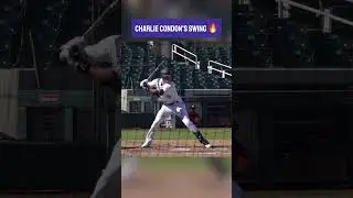 Check out Charlie Condon's swing mechanics in slo-mo 💪 #baseball #mlb