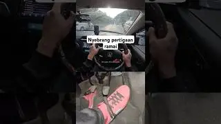 Nyebrang pertigaan - Tutorial mobil manual belok setengah kopling #mobilmanual