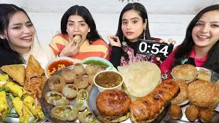 Guess the Food Challenge /Dahi Golgappa, Momos Burger, Cheese Hot Dog🔥 Chole Bhature, Samosa, Jalebi