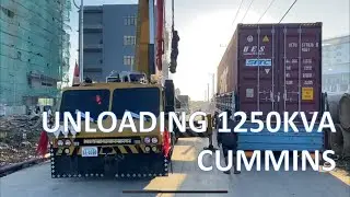 Unloading New Generator 1250KVA Container Type #Cummins #1250kva #generator #diesel_generator