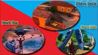 Dance at Rainbow Rentals, Beach Bus, and Lake Canoe - 8 Ball vs Scratch Challenge - Fortnite