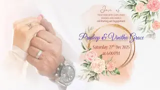 Pradeep With Vinitha Grace || Engagement Celebration On 27th Dec 2025 || Live Streaming at 6:00 PM