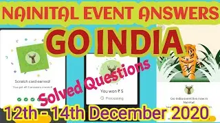 nainital event answers // All Solved Answer // Gpay // nainital event google pay answer // go india