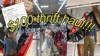 what $100 get's you THRIFTING IN LA!!! (FALL 2021 TRY ON HAUL!)