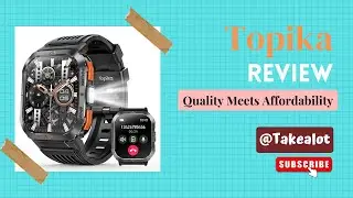Topika Smart Watch with Flashlight for Men Women 2.02