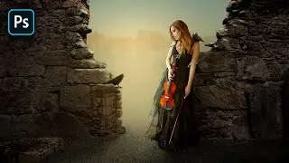 Lonely Violin - Photoshop Manipulation Tutorial Processing