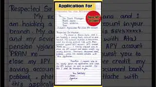 Application For close APY account