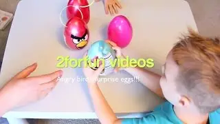 Angry birds surprise eggs with lots of candies - Opening and playing
