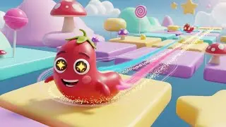 Fall Guys Wobbly Bean Fell Off the Platform | Nursery Rhymes for Kids & Baby Songs