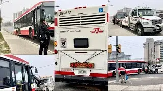 😱OMG TTC Nova Bus LFS #8928 Broke down in the snow?❄️being towed away!!!11/15/2022