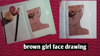 how to draw brown girl drawing||easy painting tutorial for beginners||#browngirl||@priya.Sharma8