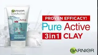 Garnier Pure Active Clay 3 IN 1 Wash, Scrub & Mask