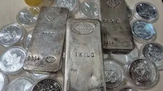 SILVER breaks $37!!! More Vintage Silver Bars Stacked!