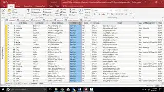 MS Access 2016 - Sort and Filter Records