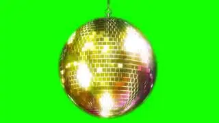 FREE HD Green Screen GOLD MIRROR BALL