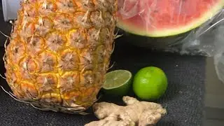 Homemade Watermelon & Pineapple Juice with Ginger and Lime 🍉🍍 | Fresh Tropical Drink LIVE!!