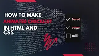 How to make checklist using HTML and CSS | with source code