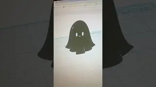 Making a cute little ghost decoration. #3dprint #3dprinting #3dprintable #halloween #halloweendecor