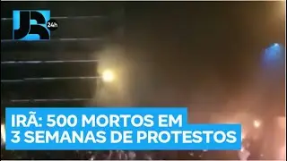 N&uacute;mero de mortos ultrapassa 500 no Ir&atilde; enquanto manifesta&ccedil;&otilde;es se espalham pelo pa&iacute;s