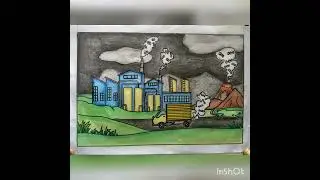 Air pollution drawing 🏭🚙💨