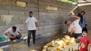 🧱 Hamid Replaces Roof Tiles with Bricks 💢 | Back Pain & Tension