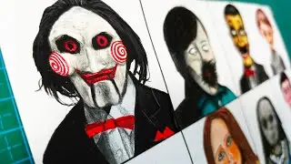 Drawing Top 8 Scariest Dolls in Horror Movie - which one do you think is the most terrifying?
