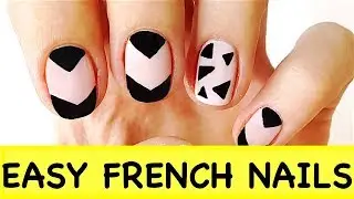 Black Nail Art with eyeliner