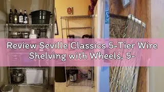 Review Seville Classics 5-Tier Wire Shelving with Wheels, 5-Tier, 30