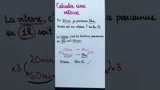 Calculer une vitesse 🏃🏻&zwj;♀️ #maths #vitesse #calcul
