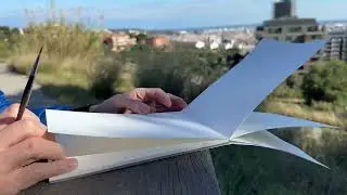 Peaceful & Relaxing Drawing Session Outside the Noise of Barcelona (Studio Getaway, 4K, Nature)